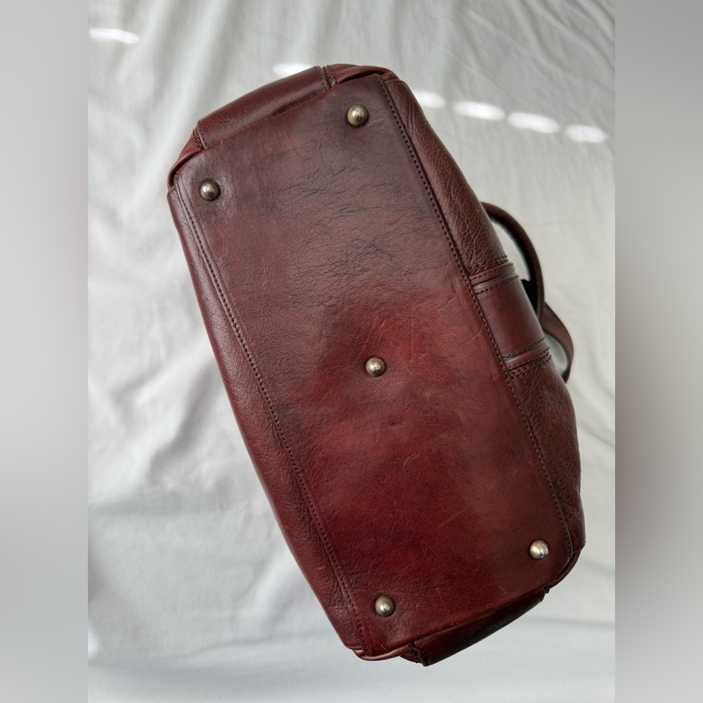 Marino Orlandi Brown Leather Satchel - Picture 8 of 11